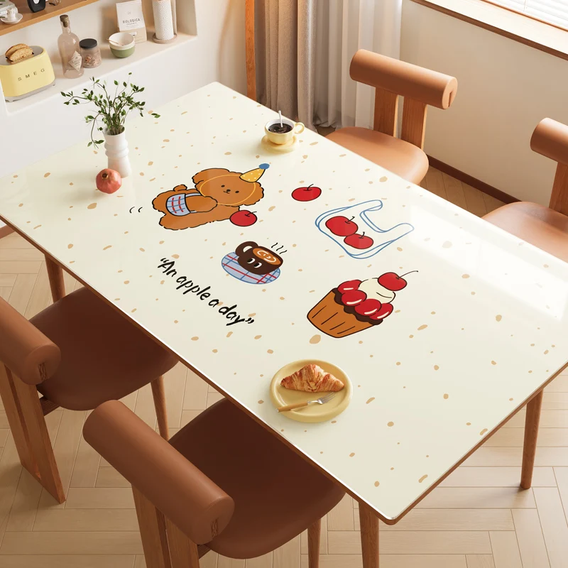 Wärmeisolierende Unterlage, hochtemperaturbeständige Tischdecke, auslaufsichere, wasserdichte und ölbeständige Couchtischunterlage Image