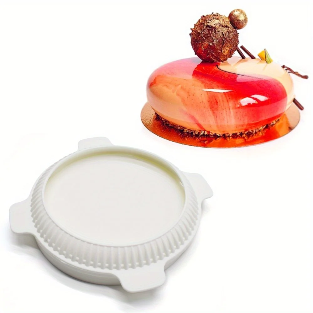 3D-Silikon-Kuchenformen zum Backen – runde, antihaftbeschichtete Mousse-Kuchen-, Brownie- und Käsekuchenformen mit Blumen- und Obstdesigns Image