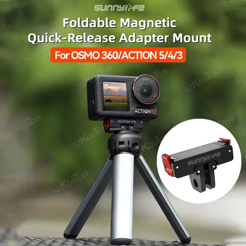 Magnetische Schnellwechsel-Adapterhalterung für DJI OSMO Action 5 Pro 4 3 OSMO 360 Kameraständer-Montageadapter mit 1/4 Zoll Schraube Image