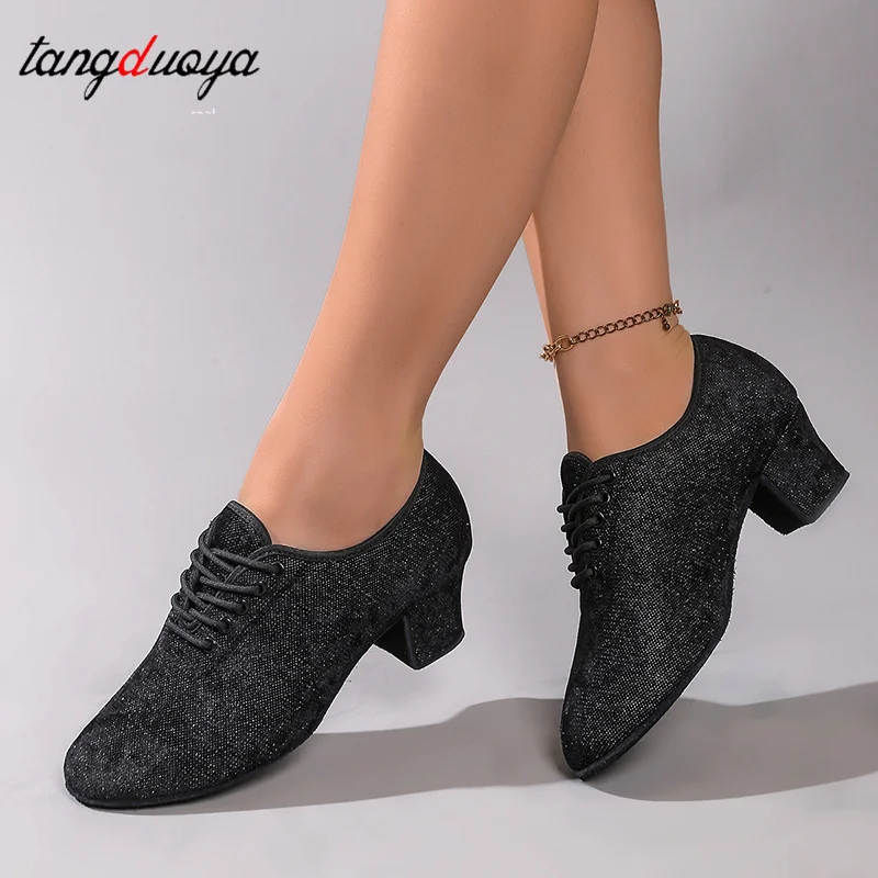 Pailletten Frauen Tanz Schuhe Ballsaal Latin Dance Schuhe Dame Moderne Tango Schuhe Für Junge Mädchen Dance Sneaker Jazz Schuhe
