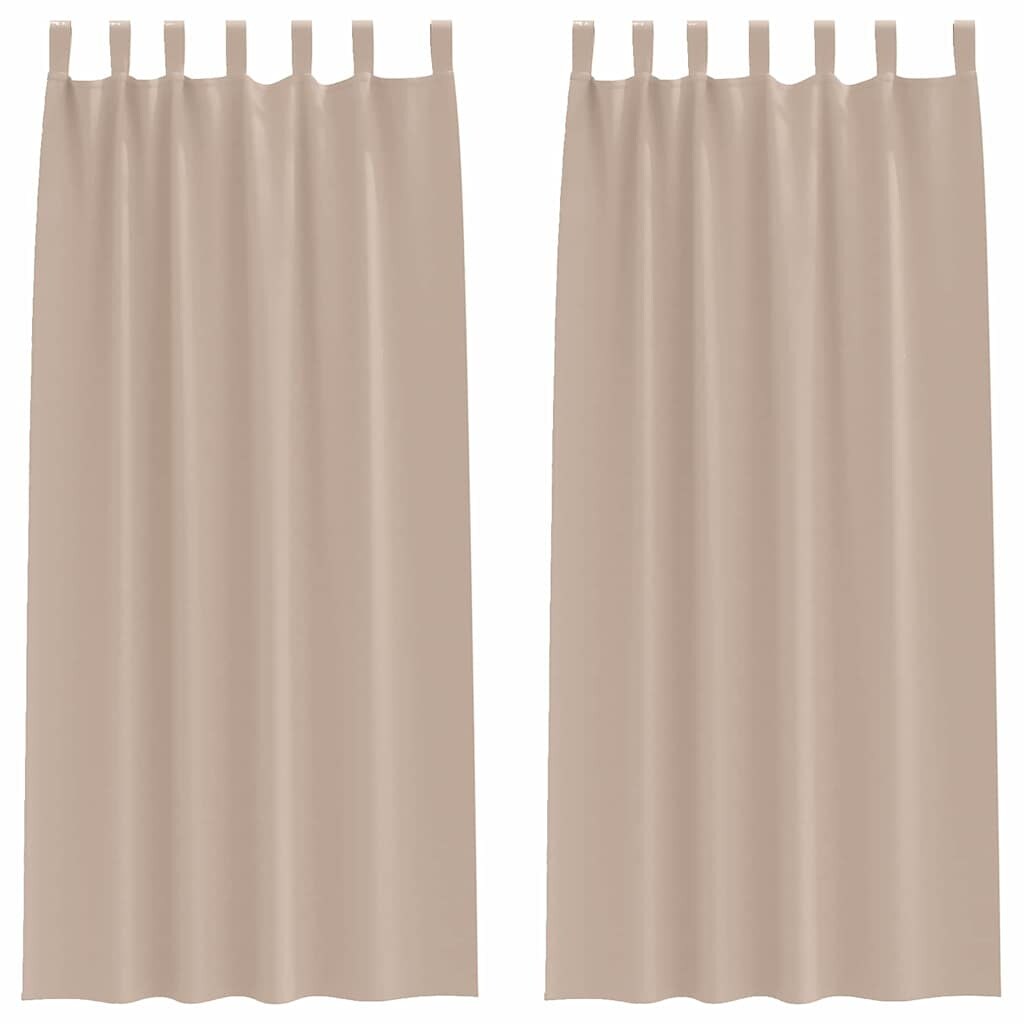 vidaXL Verdunkelungs-Vorhänge mit Ringen 2 pcs Taupe 245 x 140 cm Image