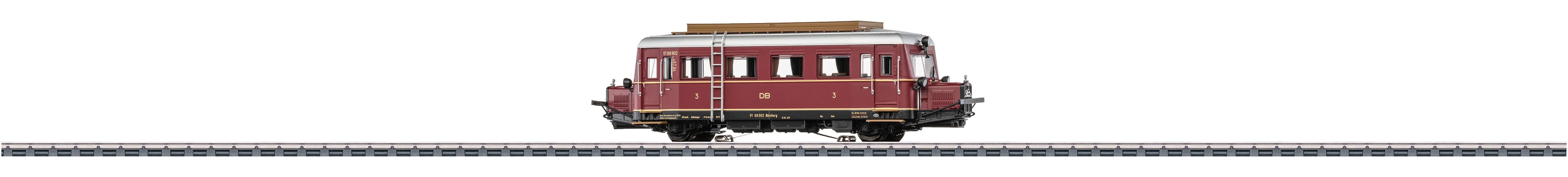 Personenwagen MÄRKLIN "Dieseltriebwagen Baureihe VT 88.9 - das "Schweineschnäuzchen" - 38135", braun, Modelleisenbahn-Fahrzeuge, KinderL:13,5cm, Kunststoff, Metall, mit Sound und Licht; Made in Europe, L:13,5cm