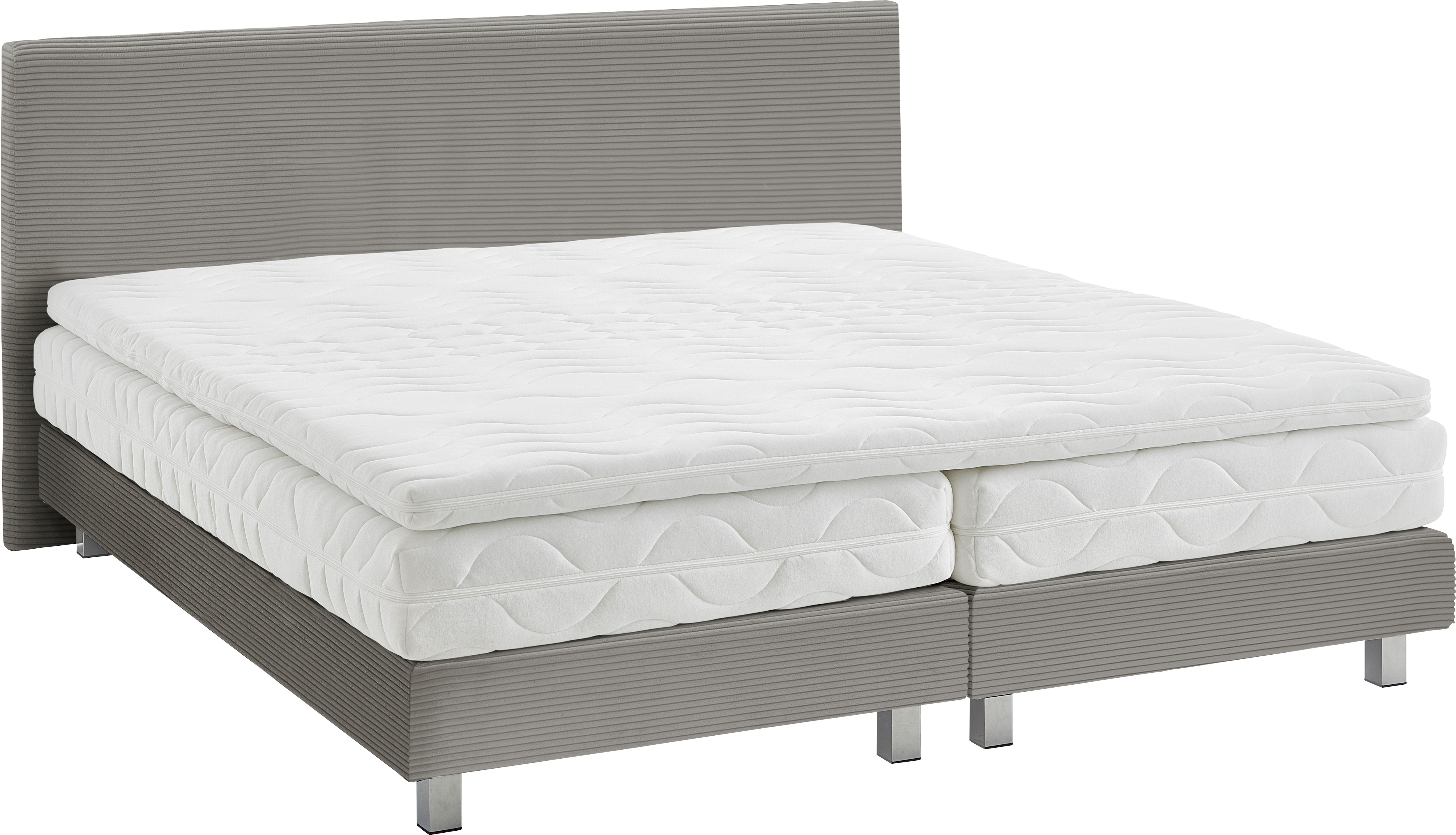 Boxbett, grau, B:195cm L:210cm, WESTFALIA SCHLAFKOMFORT, Komplettbetten