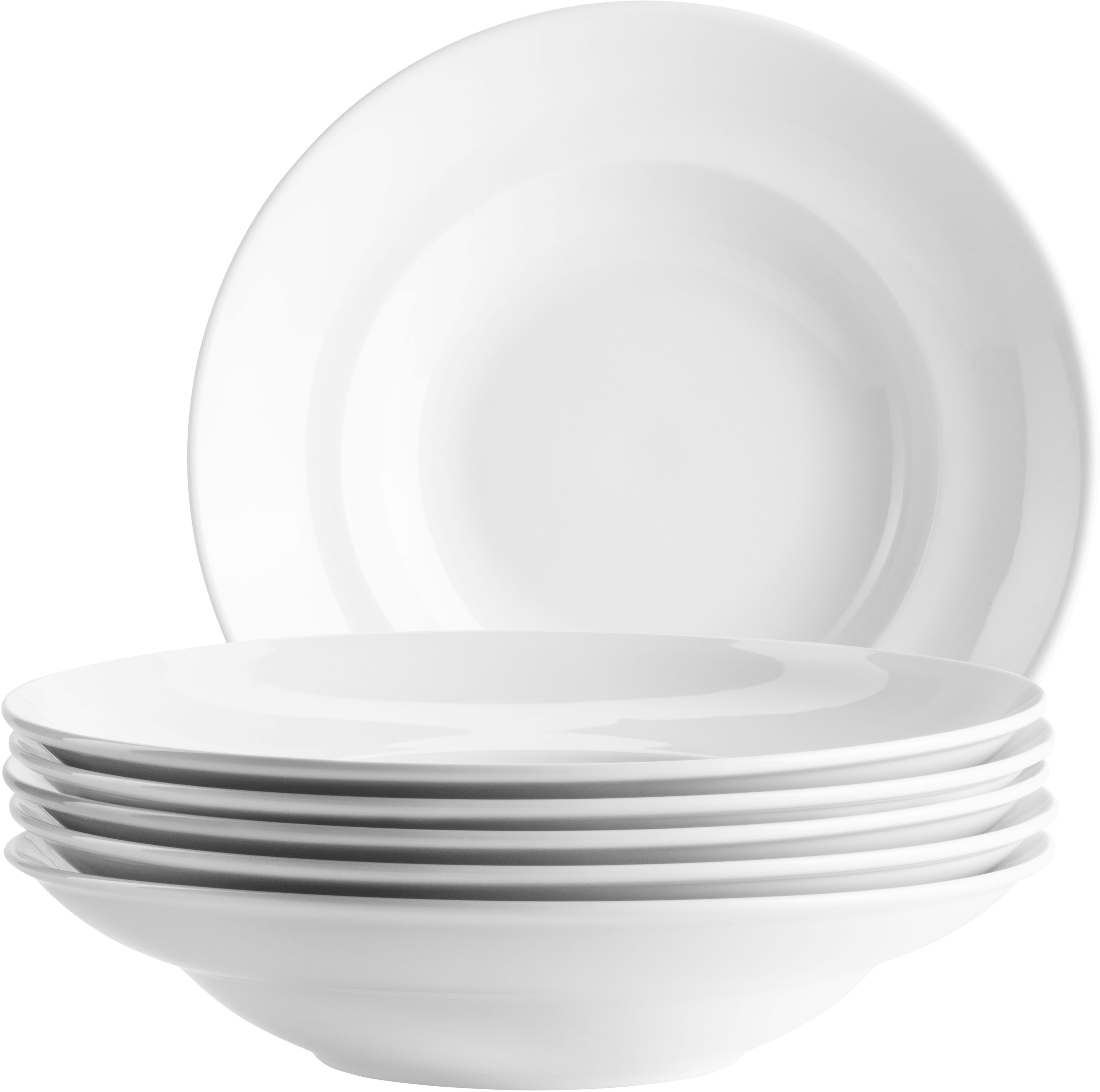 Pastateller MÄSER "BARCA, Pastateller Set, Porzellan", weiß, Ø:26,8cm, Porzellan, Speiseteller