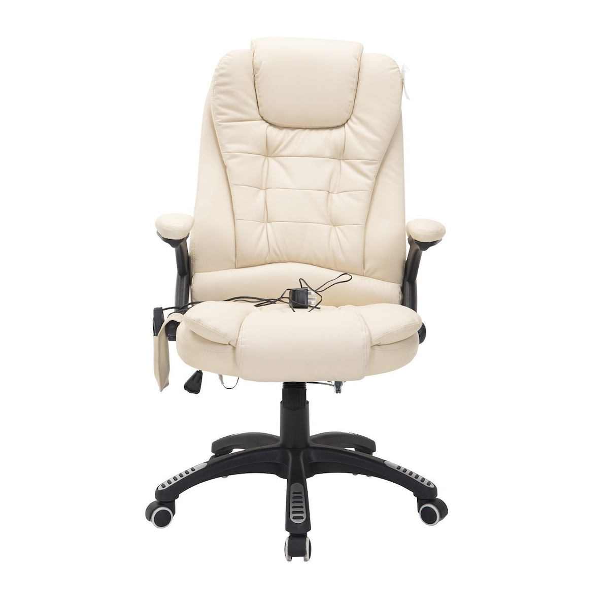 HOMCOM - Massagesessel - 62L x 68B x 111 – 121H cm - weiß Image