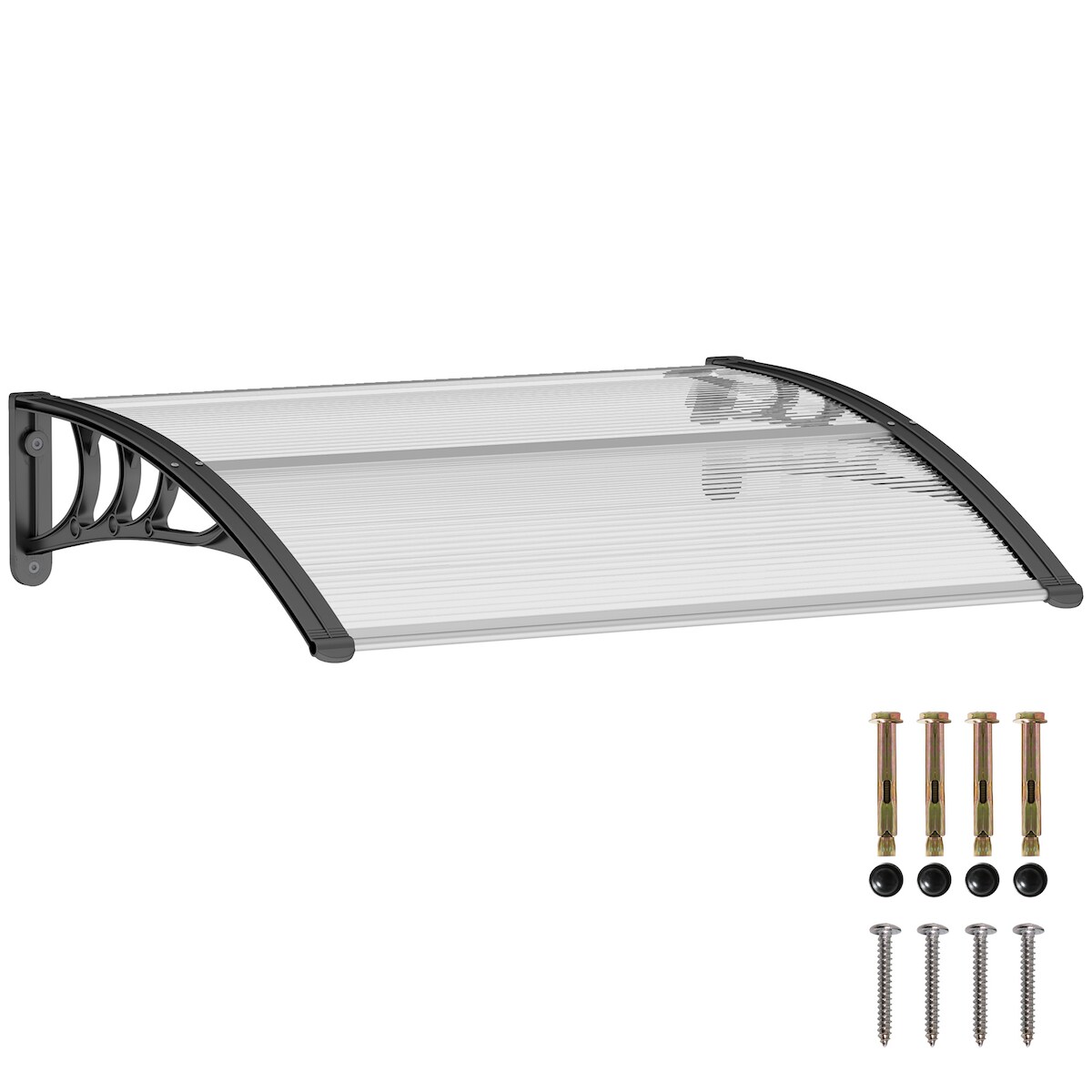 Outsunny - Vordach - L100 x B75x H23 cm - mehrfarbig Image