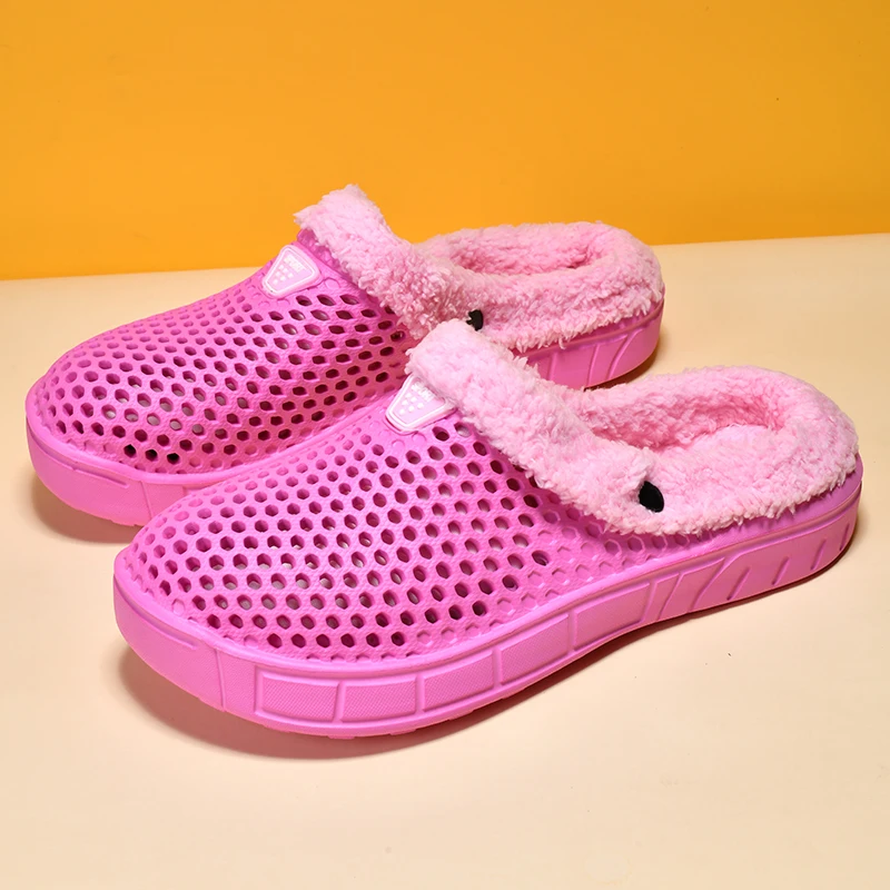 Winter-Hausschuhe für Herren und Damen, warme Schuhe für den Innenbereich, rutschfeste Baumwoll-Hausschuhe, lässige Clogs, Slip-on-Hausschuhe für Herren Image
