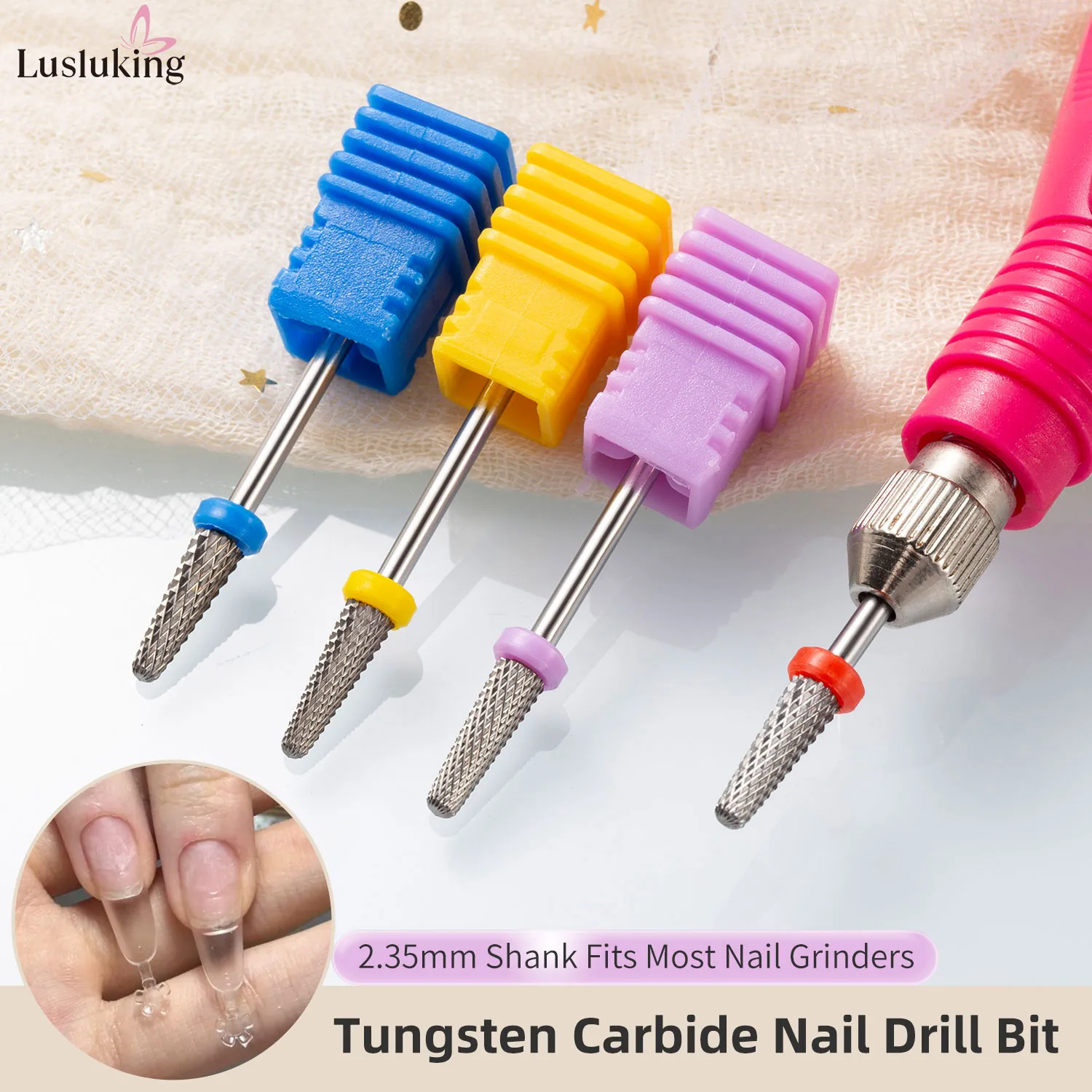 Wolframkarbid-Nagelbohrer mit konischem Radius-Design, Nagelfeilen, Formung, Nagelhautentfernung, Maniküre, Drehwerkzeug, Fräser Image