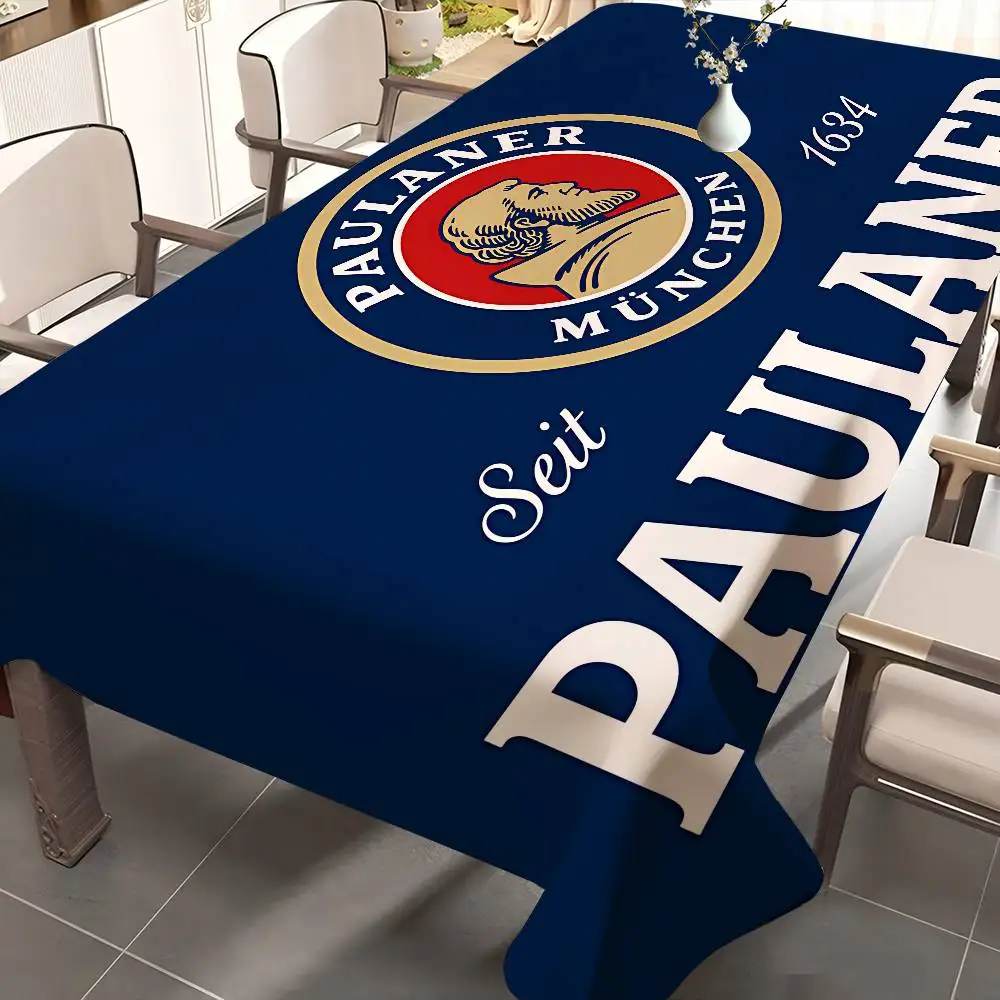 Deutsches Bier P-Paulaners Home Tischdecken, Esszimmerdekoration und rechteckiges Tischzubehör, wasserdichtes Tuch, schmutzabweisend