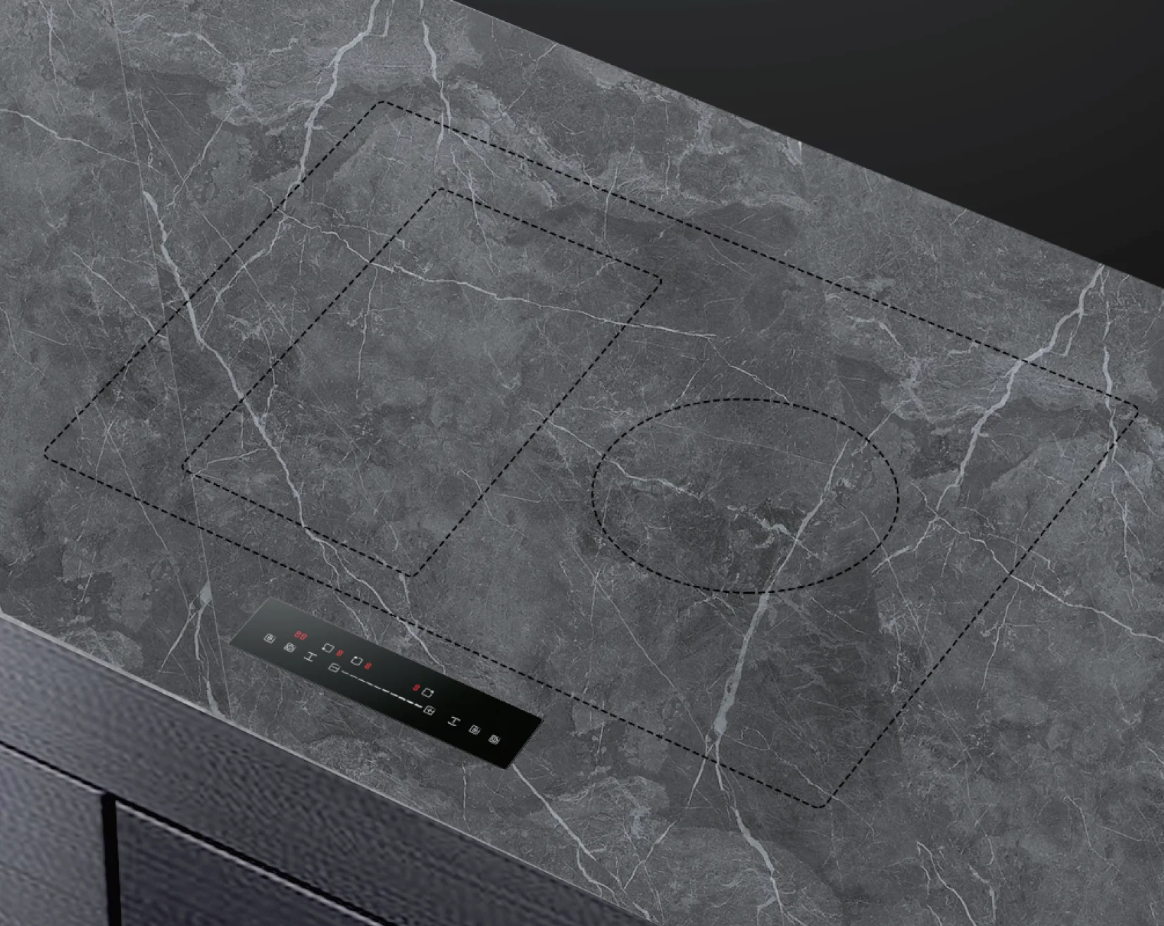 2025 Neues Design 30'' Integrierter Induktionsherd Ein Zwei Drei Vier Brenner Unsichtbares Induktionskochfeld Image