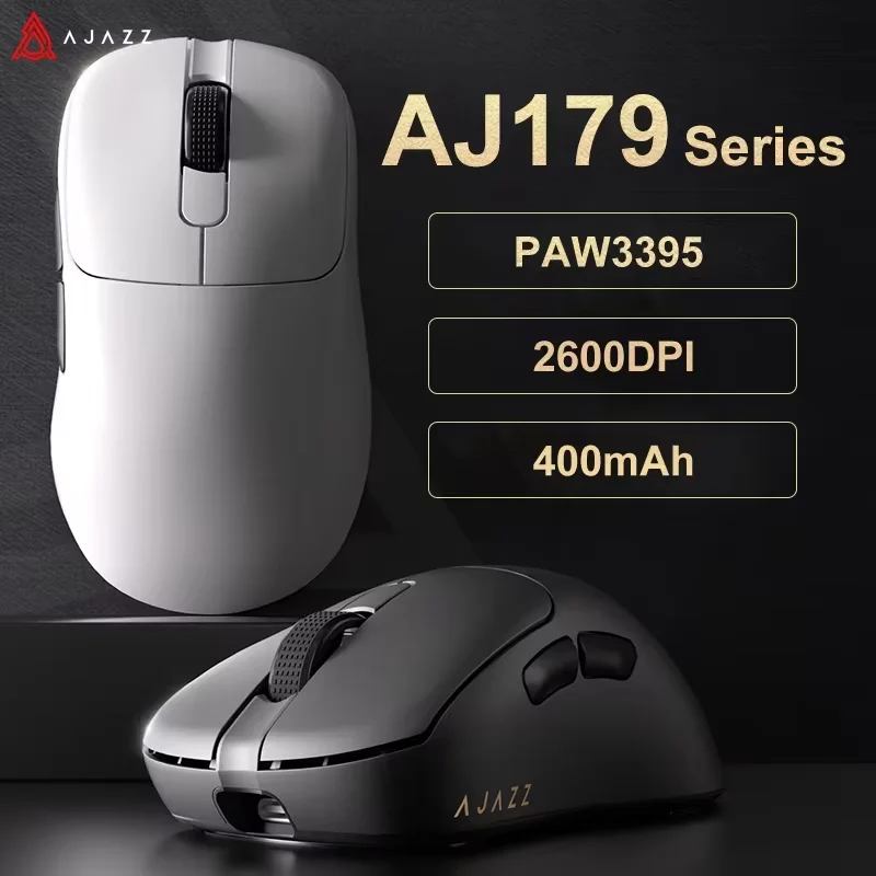 Ajazz aj179 pro paw3395 leichte kabel gebundene kabellose Maus mit magnetischer Lade basis Ergonomische Makro-Gaming-Maus für PC-Laptop Image