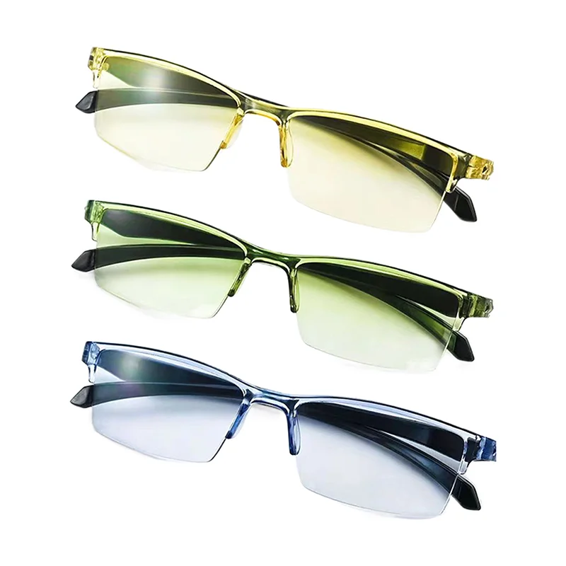 Autofokus Power Halbrand Nahe Fern Computer Brillen Anti Blue Ray Presbyopie Brillen Intelligente Automatische Zoom Lesebrille Image