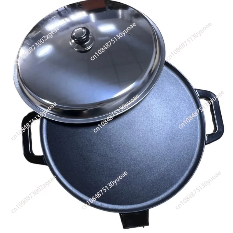 Pfannkuchen-Obstmaschine Kommerzielle elektrische Bratpfanne Antihaft-Pfanne Elektrisches Backen Pfannkuchen-Lebensmittelkegelpfanne Haushalt rund Image