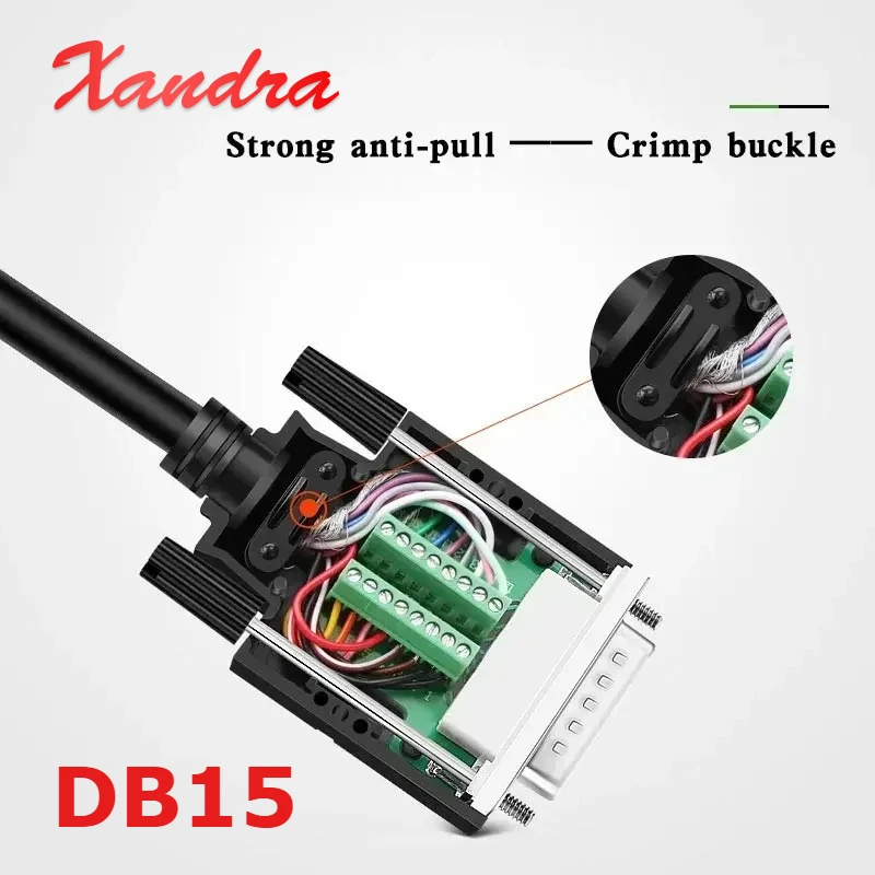 Industrie Lötfreier DB15-Stecker Parallelanschluss 2 Reihen 15-poliger Breakout-Stecker DB15 männlich weiblich Stecker D-SUB-Terminal-Adapter Image
