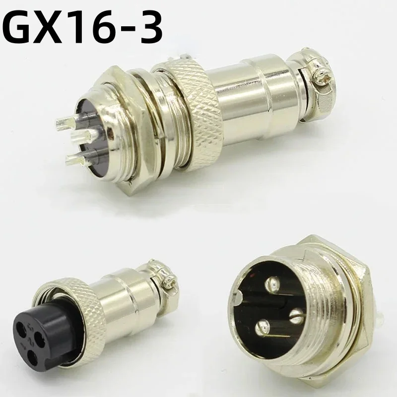1Set GX16 3 Pin Stecker und Buchse Docking Aviator Aviation Stecker Hintere Mutter Buchse Stecker Image