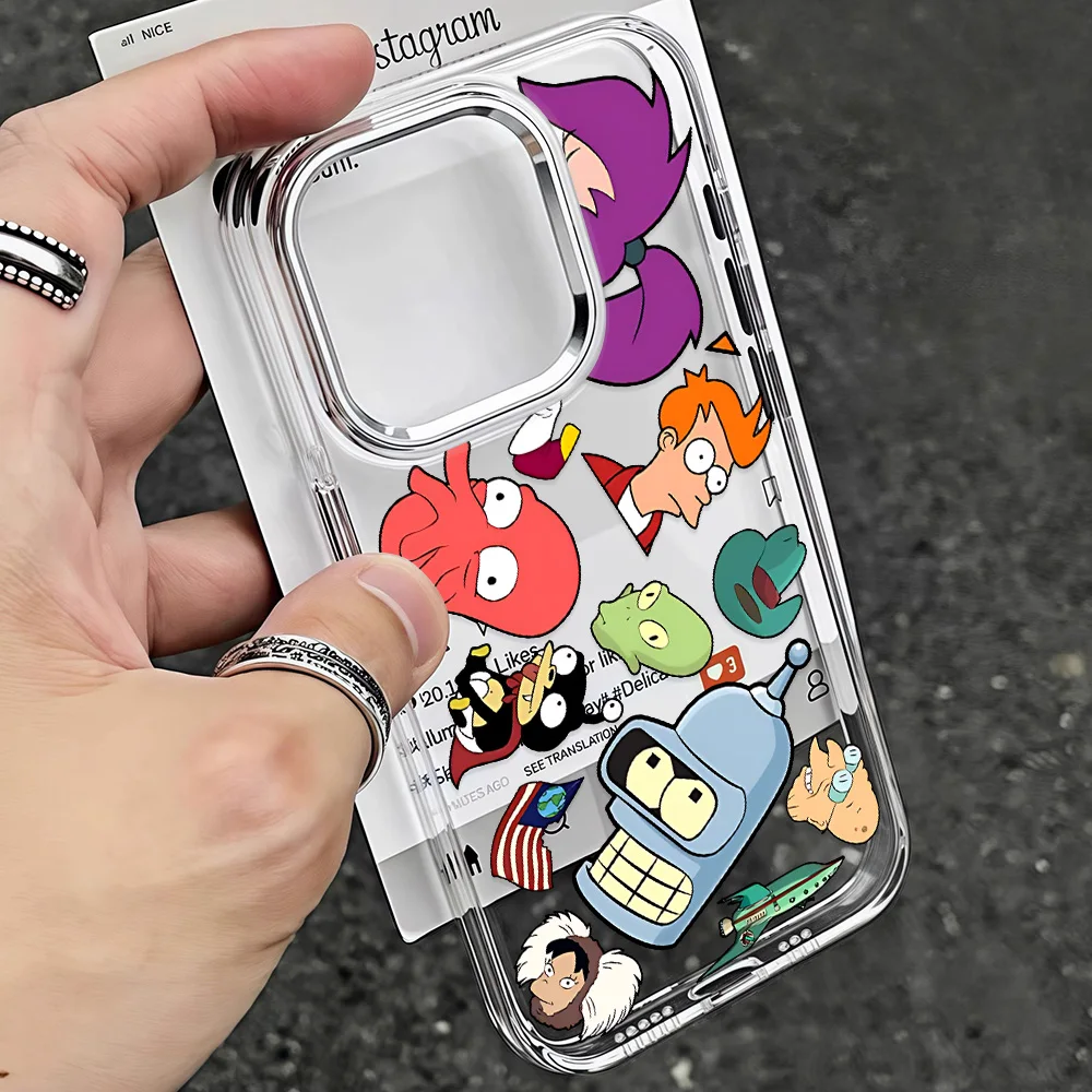 Lustige süße Futuramas Handyhülle für IPhone 17 16e 16 15 14 13 12 11 Mini Pro Max X XR XSMAX 8 7 Air Plus Transparente Softcover Image