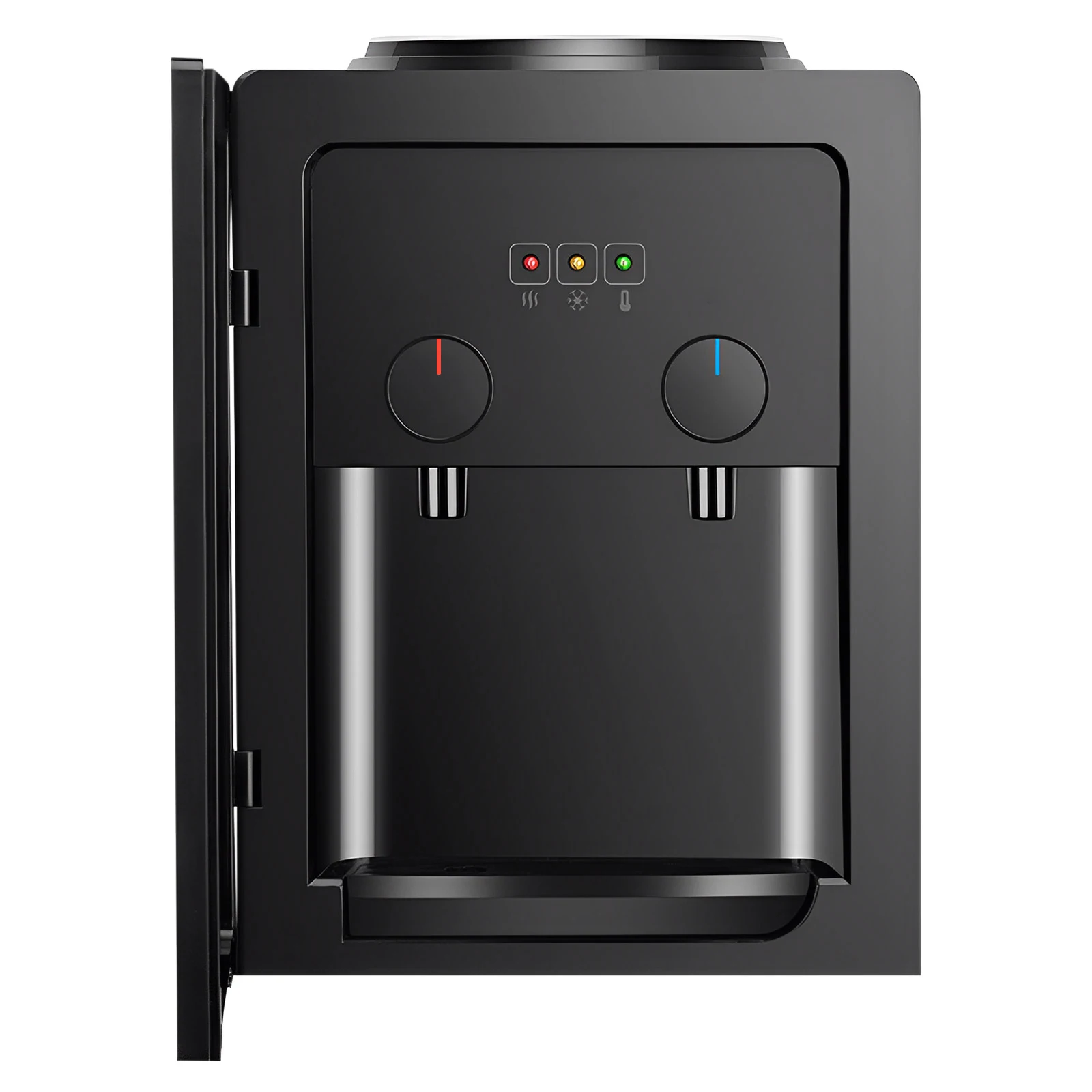 Desktop-Wasserspender 550 W Schwarz, 220 V Kalt- und Warmwasserspender für Schreibtische, Nachttische, Couchtische