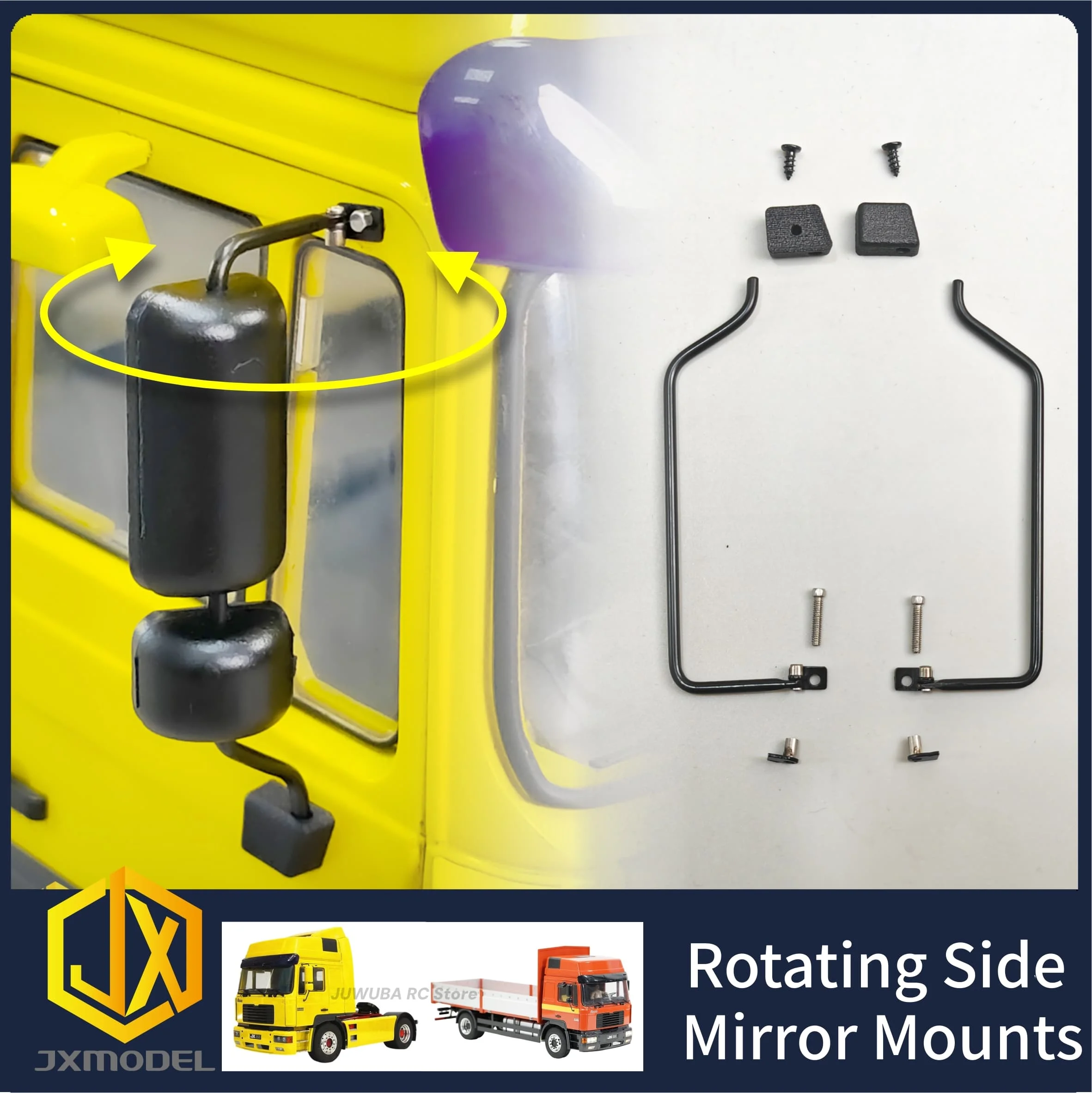1/14 RC Spielzeug Lkw F2000 Rotierenden Seite Spiegel Halterungen JXMODEL Für MAN F2000 1/14 Rc Traktor Lkw DIY Upgrade Teile Zubehör
