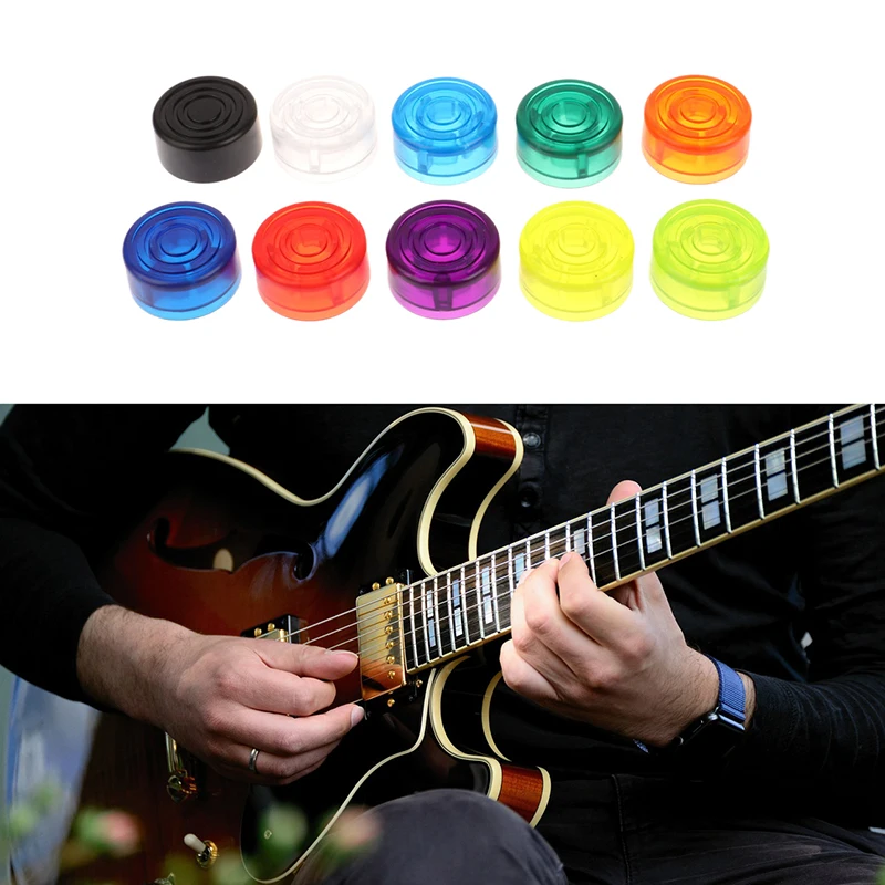 5Pcs Fußschalter Topper Gitarre Pedal Topper Multi Farbe Pedal Taste Kappen Gitarre Pedal Stomp Knöpfe für Pedal Bord Image