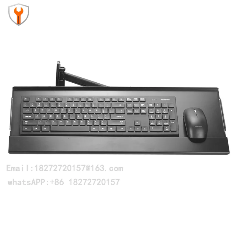 Racing-Emulator-Aluminiumhalterung, spezielle Platte, wandmontierter Teleskop-Einstellgriff, kabellose Maus, drehbarer Tastaturhalter Image