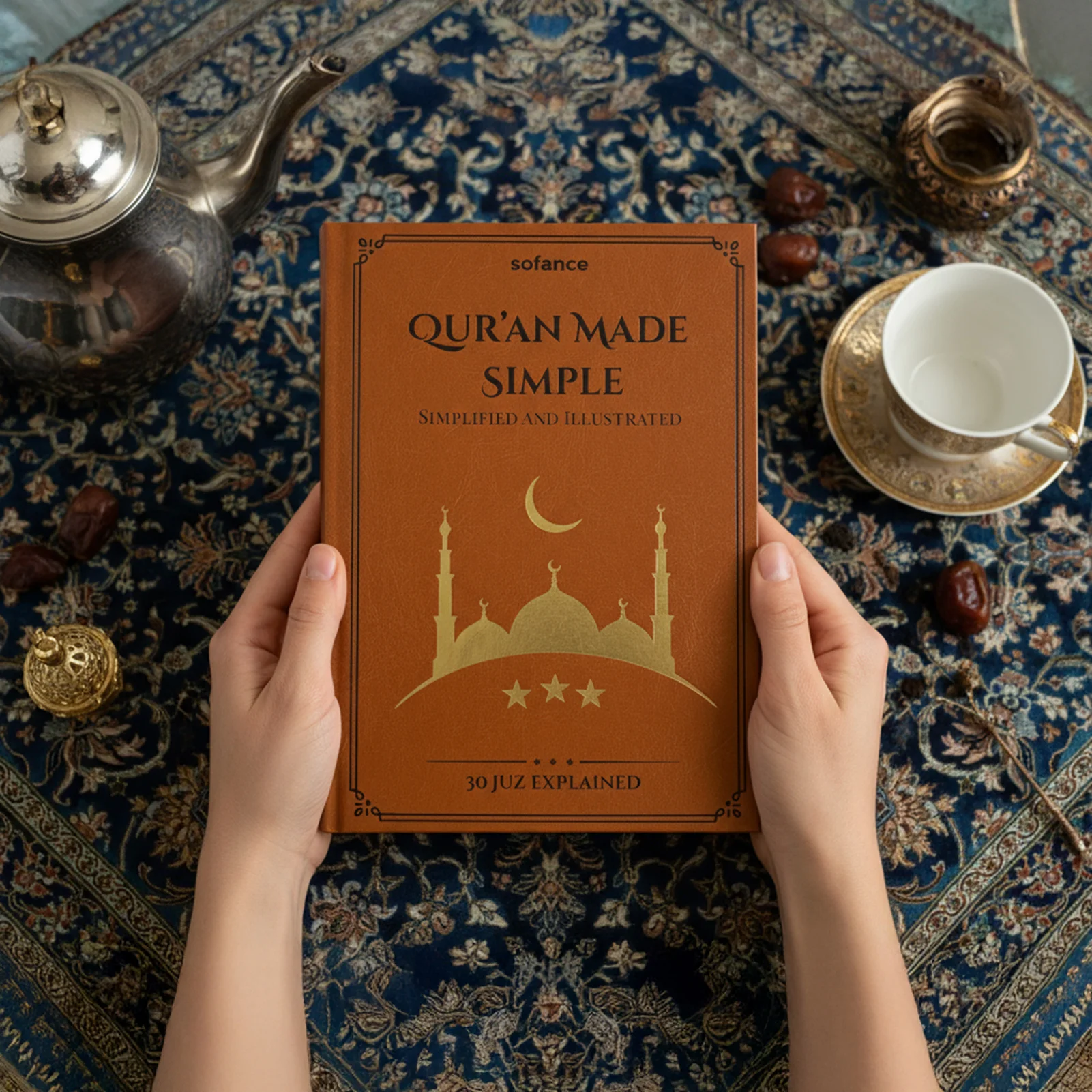 Illustriertes Koran-Studiennotizbuch mit Lernplan, tragbarer Leitfaden mit Fortschritt-Tracker für die religiöse Bildung Image