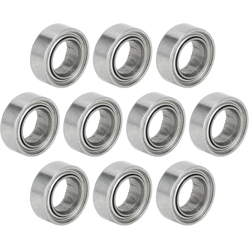 740ZZ Rillenkugellager P6 4 x 7 x 2,5 mm, geschmierte Lager, doppelte Metalldichtung, silberfarbener Roller – 10 Stück Image