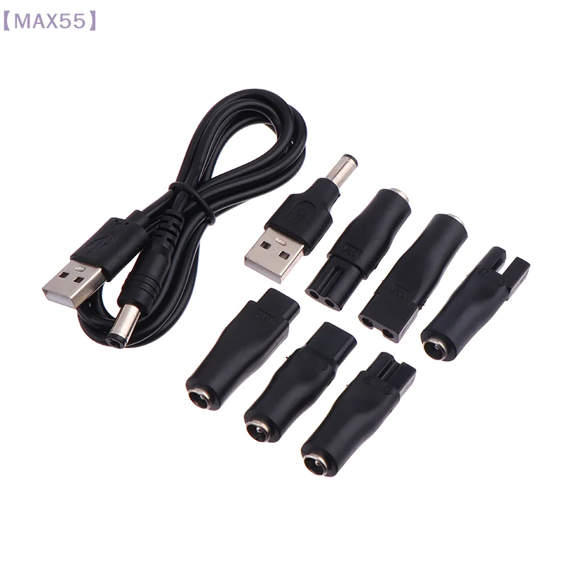 【MAX-55】1/6/7/8PCS Ersatz-Netzkabel, 5V-Ladegerät, USB-Adapter, geeignet für elektrische Haarschneidemaschinen, Bartschneider, Rasierer Image