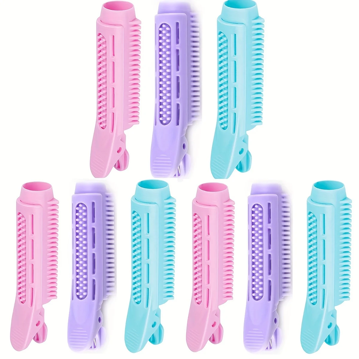 3/6/9 Stück Lockenwickler, Spirallocken-Styling, voluminöse Lockenwickler, Wurzelklammern, flauschige Lazy Grip Lockenstangen, kein Wärme-Styling-Werkzeug Image