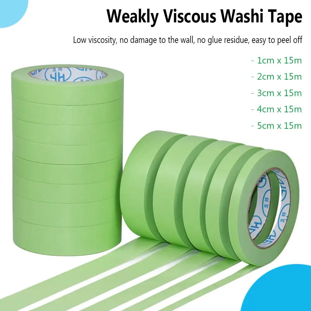 Langes Abdeckband für Wandspritzen, Farbe, Handrisspapier, DIY, einseitiges Klebeband für Auto, Haus, Ölgemälde, Skizze Image