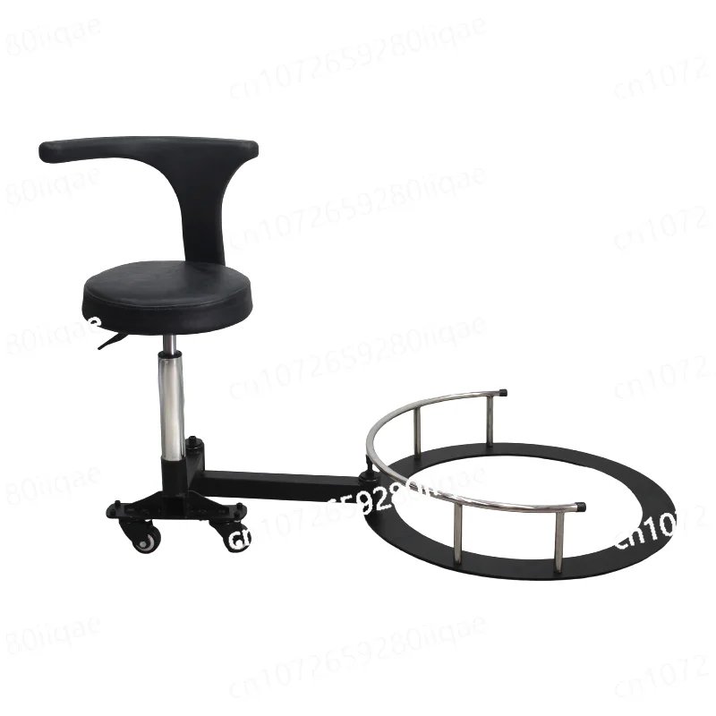 Verstellbarer Friseurhocker, drehbarer Friseurstuhl mit Rollen, Salon-Technician-Stuhl Image