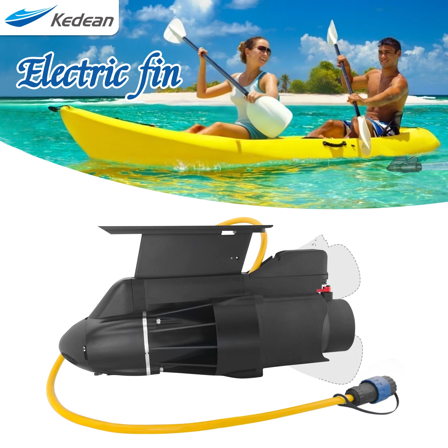 Telebetriebene Lenksystem Power Fin Elektromotor Schlauchboot Propeller Sup Paddle Board aufblasbares Angelkajak Image