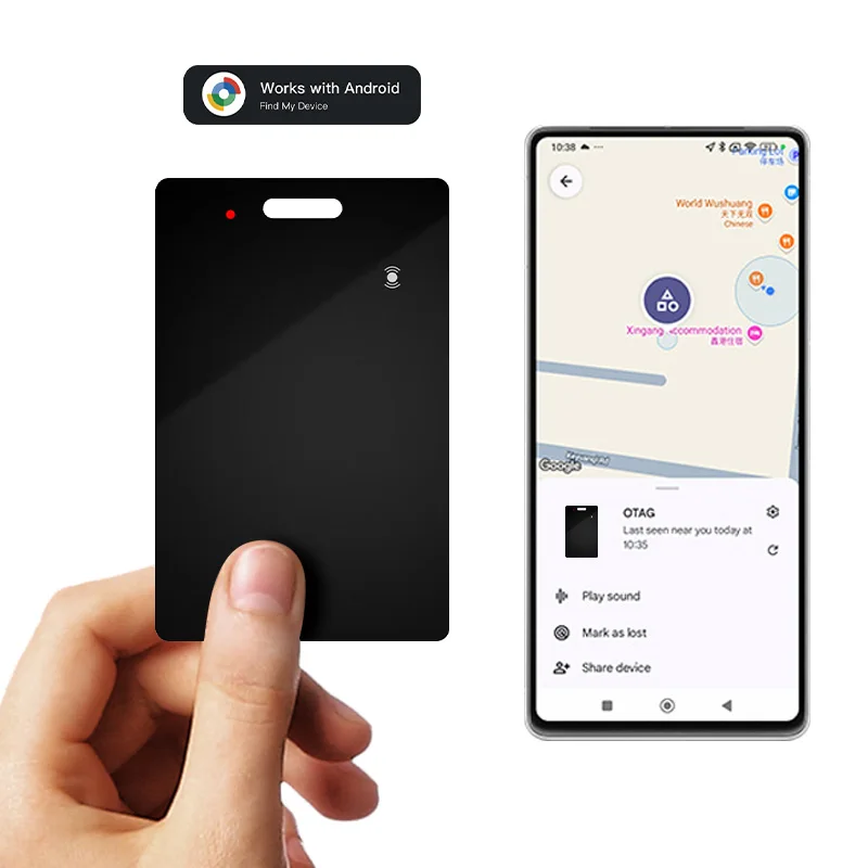 Wallet Finder für Android Google Wallet Tracker Card Google App Wireless wiederaufladbarer Artikellocator Ip68 Smartcard Tracker Tag Image