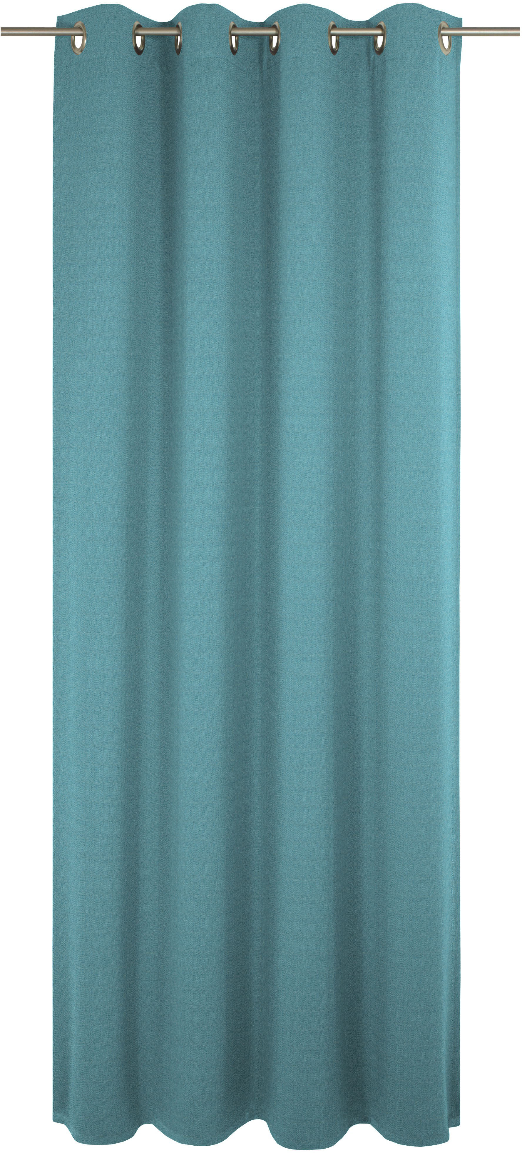 Vorhang ADAM "Uni Collection", blau (türkis), B:142cm H:155cm, Baumwolle (Bio-Baumwolle), Gardinen, Blickdichter aus 100% Bio-Baumwolle Image