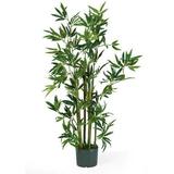 Nearly Natural 4 Bamboo Polyester Artificial Plant Green