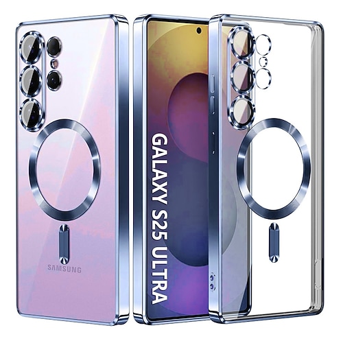 Handy Hülle Handyhüllen Für Samsung Galaxy S26 Ultra Plus S25 S25 Edge S24 S23 S22 Plus Ultra Rückseite Transparent Magnetisch Stoßfest Retro TPU Image