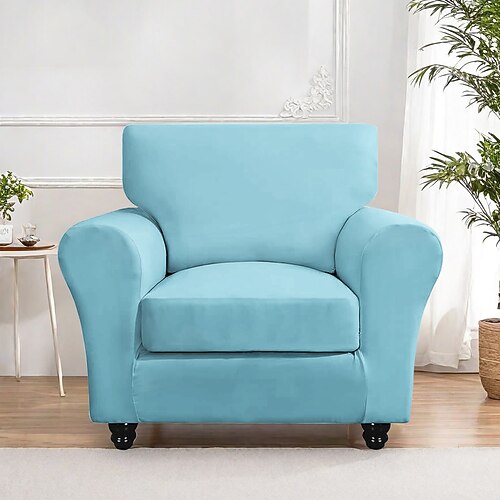 Stretch-Sitzkissenbezüge für Ecksofas, geeignet für Einzel-, Zweisitzer- und Dreisitzer-Sofas, Ganzjahresmöbelschutz Image
