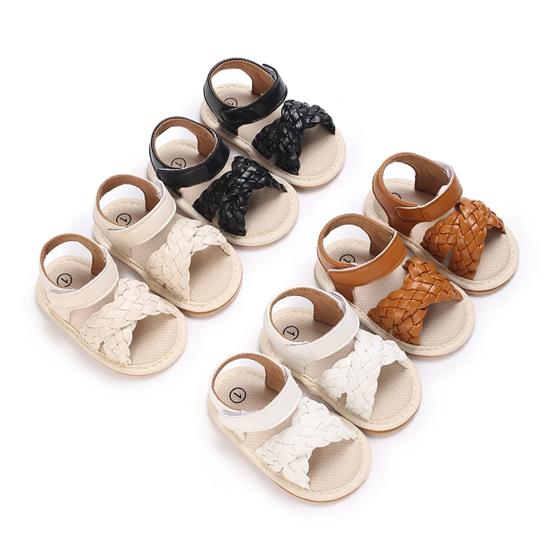 Einfarbige Wanderschuhe für Babys mit Klettverschluss, rutschfeste, bequeme, lässige, langlebige Indoor-Schuhe