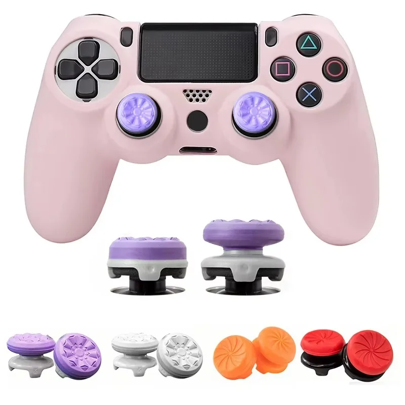 Poignée de pouce en Silicone pour jeux vidéo PS4/5, 2 pièces, capuchon d'extension de bâton à bascule, capuchon de Booster de Joystick, accessoires de contrôleur de jeu vidéo