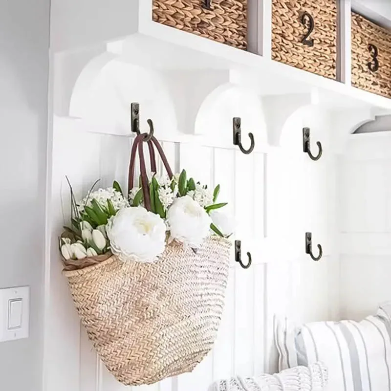 Vintage Haken Wandaufhänger gebogene Schnalle Horn Lock Verschluss Haken für Holz Schmuckschatulle Möbel Home Decor