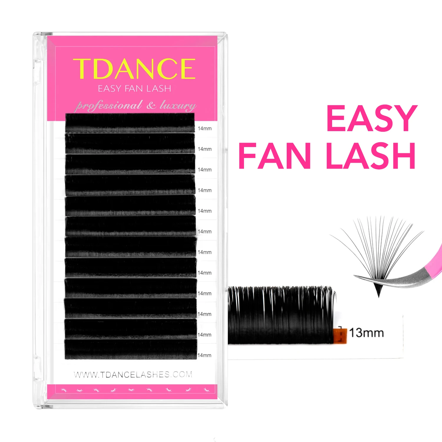 TDANCE Estensione ciglia Easy Fan Ciglia naturali individuali Facile fioritura Fioritura Austomatica Volume visone finto Ciglia finte