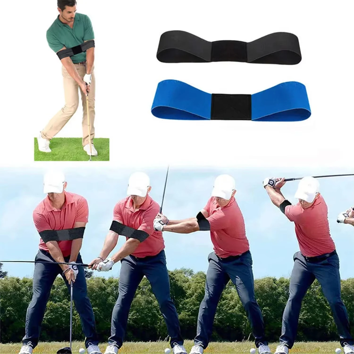 Golf Swing Trainer Haltungskorrekturband für Anfänger Arm Hand Bewegung Übung Spannung elastische Fitnessgeräte Image