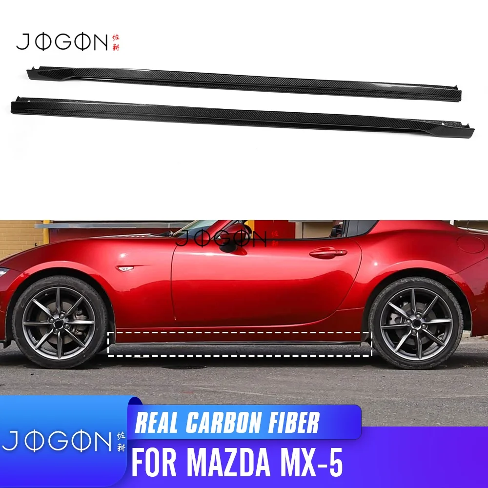 Per Mazda MX-5 MX5 ND Miata 2016-2023 In Fibra di Carbonio Esterno Auto Minigonne Laterali Paraurti Grembiuli Rocker Estensione Sostituzione Body Kit
