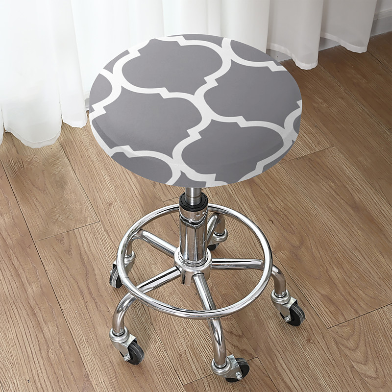 Modern Geometric Office Chair Stool Covers, Elastic Polyester Slipcovers for Home Office, Student Study, Apartment Creative Workspace Decoration