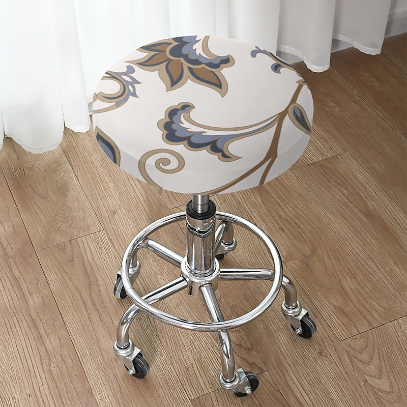 Modern Geometric Office Chair Stool Covers, Elastic Polyester Slipcovers for Home Office, Student Study, Apartment Creative Workspace Decoration