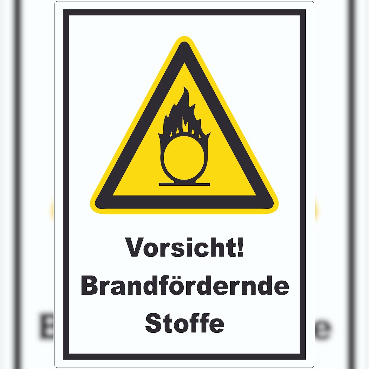 HB-Druck Vorsicht Brandfördernde Stoffe Aufkleber A0 (841x1189mm) Image