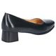 Amblers Womens Walford X Wide Navy Leather E Fit Low Heel Court Shoe 6