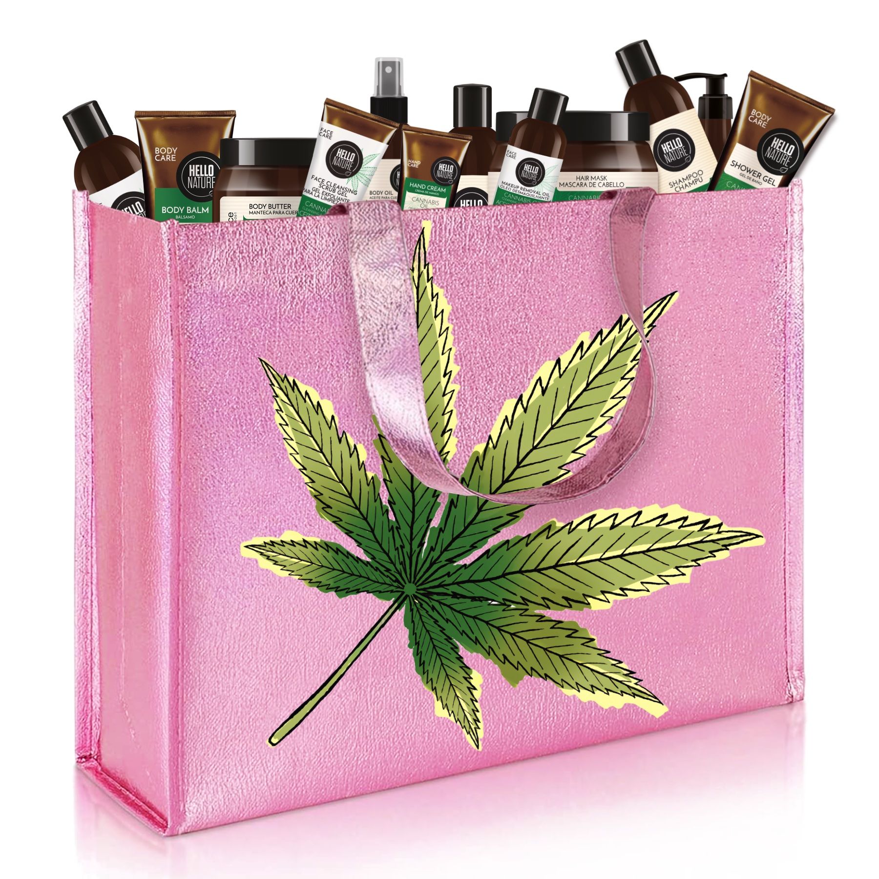 Hello Nature Set regalo per la cura dei capelli e del corpo Cannabis 1