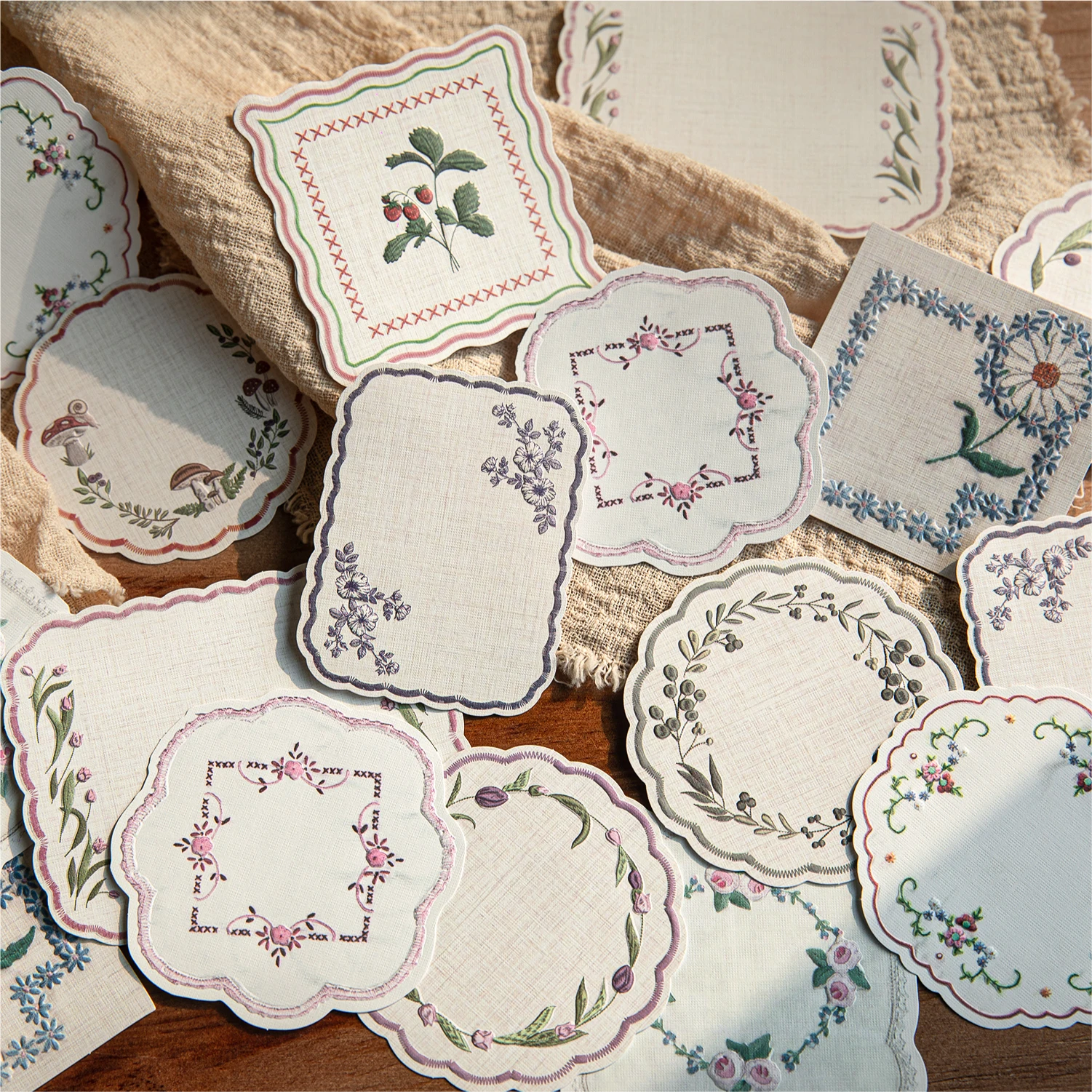 20 Blatt Vintage INS Große geprägte Haftnotizen Aufkleber Dekorative Etiketten Tagebuch Album handgefertigte Scrapbooking-Zubehör Image