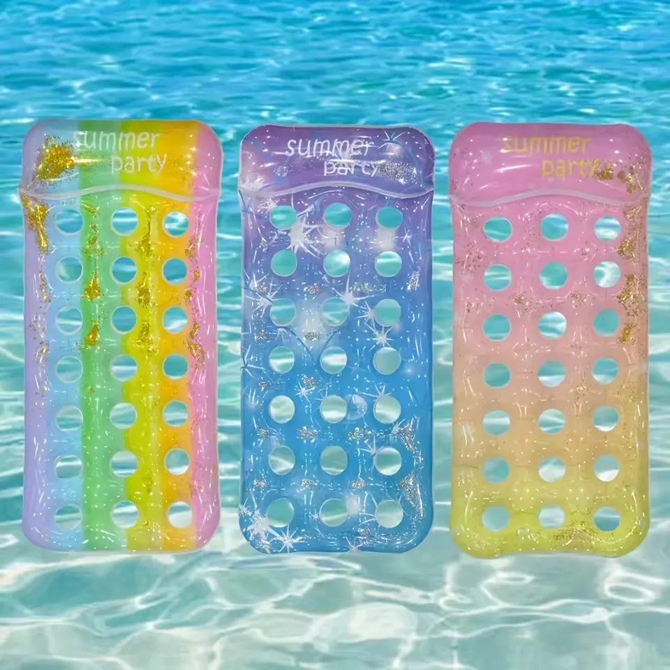 Aufblasbare Schwimmt Bett Schwimmen Ring Rohr Wasser Freizeit Bett Schwimmen Luft Matratzen Schwimmen Pool Schlafen Bett Strand Liege Stuhl Image