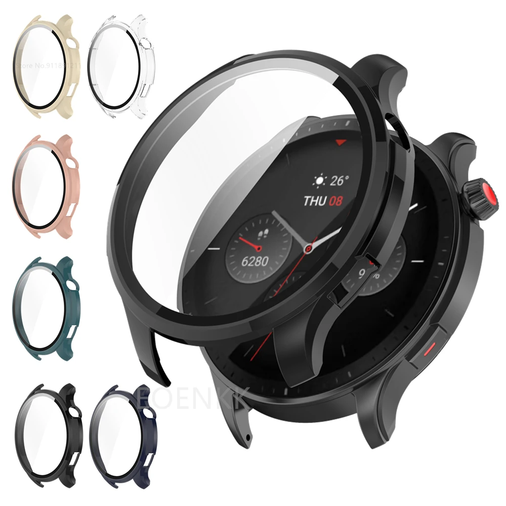 Protezione per schermo in vetro temperato per Xiaomi Amazfit GTR 4 Smartwatch, cover protettiva per Huami Amazfit GTR4, custodia protettiva.
